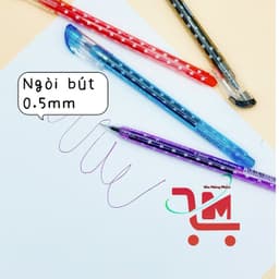 Hộp 12 Cây Bút Gel GP-01 G-STAR/Viết Êm Mực Xuống Đều[Ngòi 0.5mm] Mực Xanh, Đỏ, Đen, Tím / Bút Gel Ngòi Đẹp 2