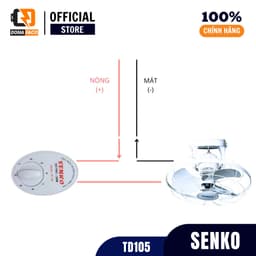Quạt đảo trần SENKO TD105 chuyển hướng cơ điều khiển hộp số, công suất 47w siêu mát chính hãng 5