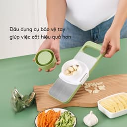 Dụng Cụ Bào Nạo Rau Củ Quả Đa Năng 6 LƯỠI DAO INOX 304 JYoohome Đồ Bào Rau Củ Thái Lát Bào Sợi 4