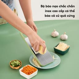 Dụng Cụ Bào Nạo Rau Củ Quả Đa Năng 6 LƯỠI DAO INOX 304 JYoohome Đồ Bào Rau Củ Thái Lát Bào Sợi 3
