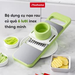 Dụng Cụ Bào Nạo Rau Củ Quả Đa Năng 6 LƯỠI DAO INOX 304 JYoohome Đồ Bào Rau Củ Thái Lát Bào Sợi 1