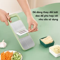 Dụng Cụ Bào Nạo Rau Củ Quả Đa Năng 6 LƯỠI DAO INOX 304 JYoohome Đồ Bào Rau Củ Thái Lát Bào Sợi 6