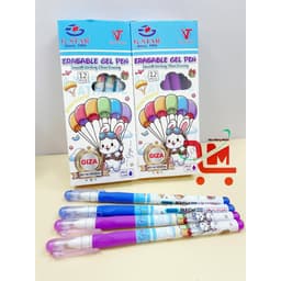 Hộp 12 Cây Bút Gel Xoá Được Giza Gstar/GIZA  Ngòi 0.38mm/2 Đầu Gôm Bôi Xoá Tiện Lợi Cho Bé/ Màu Mực Xanh Và Tím 4
