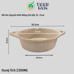 Nồi Chống Dính Đúc Kho Cá Thịt-Nồi Đúc Nguyên Khối Phủ Men Chống Dính Đáy Từ-Không Từ Neof 6