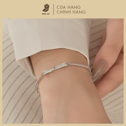 Vòng Tay NHÀ CÚ Nơ Đính Đá Màu Bạc Sang Trọng Phong Cách Hàn Quốc 3238 1