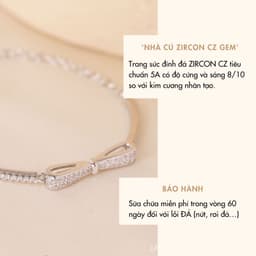 Vòng Tay NHÀ CÚ Nơ Đính Đá Màu Bạc Sang Trọng Phong Cách Hàn Quốc 3238 3