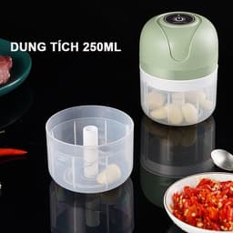Máy Xay Tỏi Ớt Đa Năng Mini Cầm Tay Loại Mới BH 6T GIA DỤNG VĨNH NGÂN ( Miễn Ship ) 4