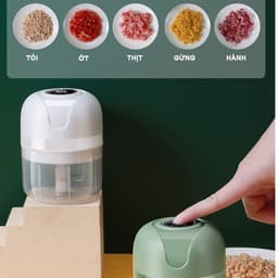 Máy Xay Tỏi Ớt Đa Năng Mini Cầm Tay Loại Mới BH 6T GIA DỤNG VĨNH NGÂN ( Miễn Ship ) 5