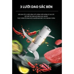 Máy Xay Tỏi Ớt Đa Năng Mini Cầm Tay Loại Mới BH 6T GIA DỤNG VĨNH NGÂN ( Miễn Ship ) 6