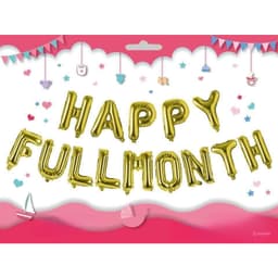 Dây chữ dạ & bóng chữ Happy Fullmonth trang trí đầy tháng cho bé 6