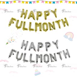 Dây chữ dạ & bóng chữ Happy Fullmonth trang trí đầy tháng cho bé 1