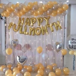 Dây chữ dạ & bóng chữ Happy Fullmonth trang trí đầy tháng cho bé 4