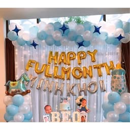 Dây chữ dạ & bóng chữ Happy Fullmonth trang trí đầy tháng cho bé 3