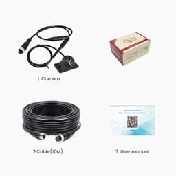 Camera lề xe tải viền vàng độ phân giải AHD720P góc quy 170 độ,chân cắm GX12,điện áp từ 12V-24V 2