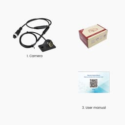 Camera lề xe tải viền vàng độ phân giải AHD720P góc quy 170 độ,chân cắm GX12,điện áp từ 12V-24V 5
