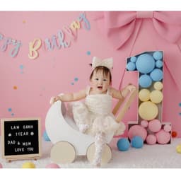 Hộp số tuổi fomex trang trí sinh nhật kèm bóng bay theo tone màu 80cm có đèn led siêu xinh cho bé trai và bé gái 2
