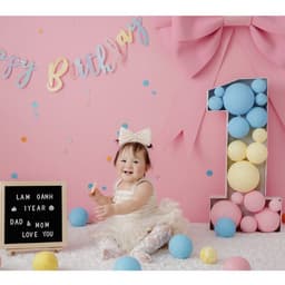 Hộp số tuổi fomex trang trí sinh nhật kèm bóng bay theo tone màu 80cm có đèn led siêu xinh cho bé trai và bé gái 3