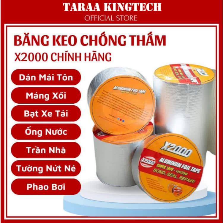 Băng keo chống thấm x2000 băng keo siêu dính Nhật Bản chống thấm dột, dán tường, dán mái tôn, dán ống nước TR TARAA