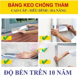 Băng keo chống thấm x2000 băng keo siêu dính Nhật Bản chống thấm dột, dán tường, dán mái tôn, dán ống nước TR TARAA 7