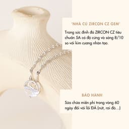 Dây Chuyền Nữ Nơ, Sao, Đuôi Cá, Hành Tinh NHÀ CÚ Màu Bạc Đính Đá Zircon Cz 5A Vòng Cổ Phụ Kiện Trang Sức Thời Trang 7