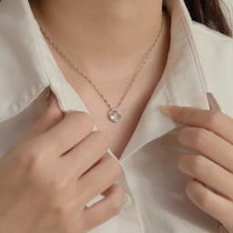 Dây Chuyền Nữ Nơ, Sao, Đuôi Cá, Hành Tinh NHÀ CÚ Màu Bạc Đính Đá Zircon Cz 5A Vòng Cổ Phụ Kiện Trang Sức Thời Trang 8