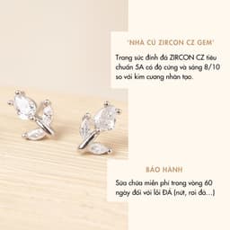 Bông Tai Nữ NHÀ CÚ Hoa Tulip Cây Xỏ Bạc 925 Màu Bạc Nữ Tính 148464 4