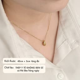 Dây Chuyền Nữ Thép Y Tế Kiểu Giọt Nước NHÀ CÚ Không Đen Gỉ Màu Vàng Phong Cách Vòng Cổ Hàn Quốc Nữ Tính 6779 5