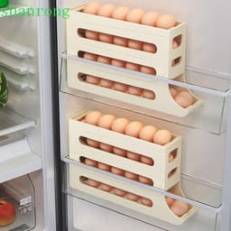 khay trứng , khay đựng trứng lăn tự động bằng nhựa tiết kiệm diện tích cho tủ lạnh tiện lợi 1