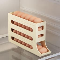 khay trứng , khay đựng trứng lăn tự động bằng nhựa tiết kiệm diện tích cho tủ lạnh tiện lợi 2