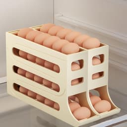 khay trứng , khay đựng trứng lăn tự động bằng nhựa tiết kiệm diện tích cho tủ lạnh tiện lợi 4