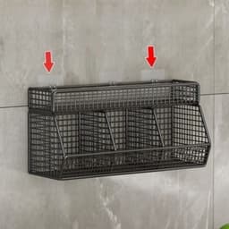 Kệ bếp để gia vị 3 ngăn 2 tầng, kệ để đồ đa năng, khay đựng gia vị hành tỏi dán tường chia ngăn 5