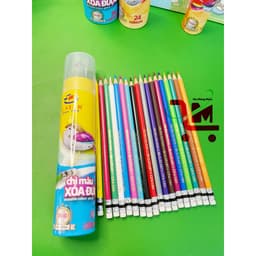 Lon 24 Cây Bút Chì Màu Xóa Được / CP4-24D / GSTAR, Thân Dài, Có Gôm Bôi Xóa, Màu Tô Mượt, An Toàn Cho Bé 4
