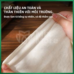 Túi lọc trà vải cotton 100%, lọc cà phê, thảo dược, thực phẩm đa năng dùng nhiều lần an toàn thực phẩm Mixmore 3