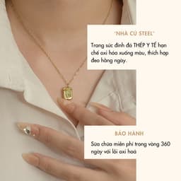 [Titan] Dây Chuyền/ Vòng Cổ Giọt Nước Đính Đá Tinh Tú NHÀ CÚ Thép Y Tế Titan 7133 2