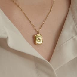 [Titan] Dây Chuyền/ Vòng Cổ Giọt Nước Đính Đá Tinh Tú NHÀ CÚ Thép Y Tế Titan 7133 6