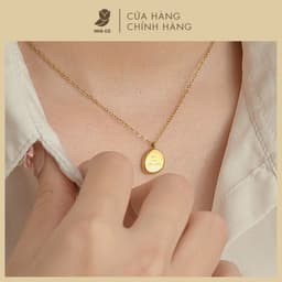 [Titan] Dây Chuyền/ Vòng Cổ Mặt Chữ NHÀ CÚ Thép Y Tế Titan Phong Cách Đơn Giản Tinh Tế 6780 1