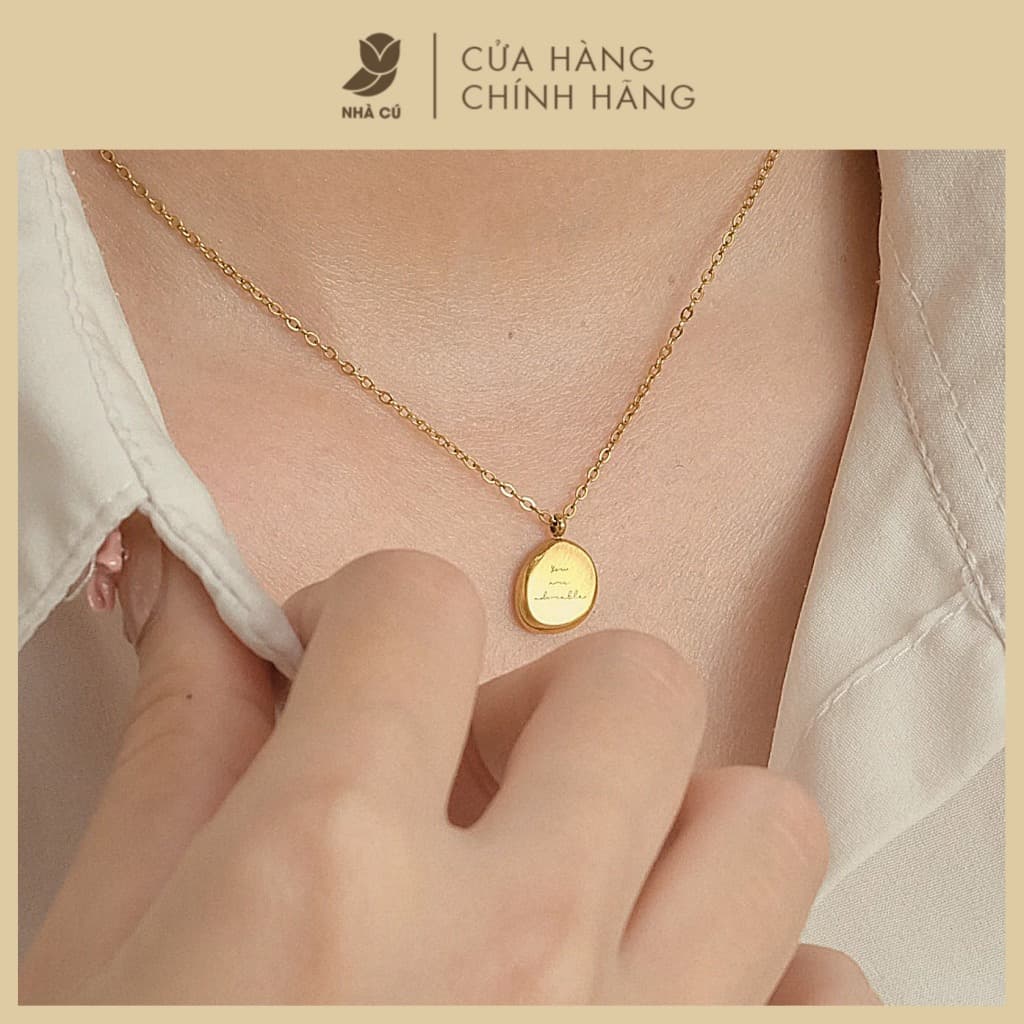 [Titan] Dây Chuyền/ Vòng Cổ Mặt Chữ NHÀ CÚ Thép Y Tế Titan Phong Cách Đơn Giản Tinh Tế 6780