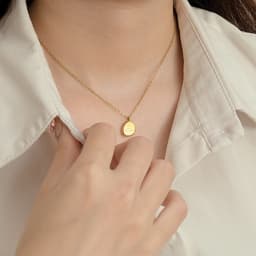 [Titan] Dây Chuyền/ Vòng Cổ Mặt Chữ NHÀ CÚ Thép Y Tế Titan Phong Cách Đơn Giản Tinh Tế 6780 3