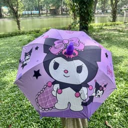 Ô Dù Hình Kuromi, Melody, Baby three, NaTra Cán Dài Tặng Kèm Còi  Màu Hồng, Màu Tím Cho Bé Gái - Ô Dù Trẻ Em Cao Cấp 8