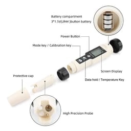 Bút Đo PH, Hydro, ORP, Nhiệt Độ Daimito YY-400 Dùng Đo Máy Lọc Nước Ion Kiềm 6