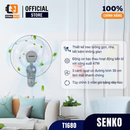 Quạt treo tường senko 1 dây T1680 47w bảo hành chính hãng 24 tháng 4