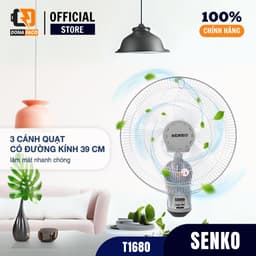 Quạt treo tường senko 1 dây T1680 47w bảo hành chính hãng 24 tháng 5