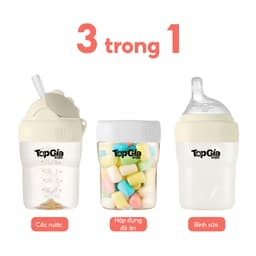Bình Sữa PPSU Đa Năng TOPGIAKIDS Cho Bé Từ 0 Tháng – Dung Tích 160ml/180ml/270ml Kèm Ống Hút Silicon 2