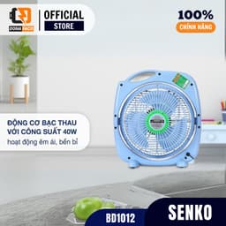 Quạt hộp Senko BD1012 40W để bàn học bàn làm việc, phòng ngủ 3 cấp gió mạnh bảo hành 24 tháng 8