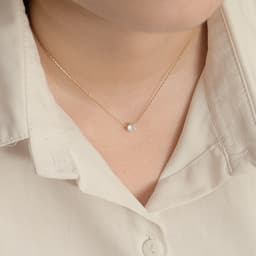 [Titan] Dây Chuyền/ Vòng Cổ Mặt Đá Bao Tròn NHÀ CÚ Thép Y Tế Titan Phong Cách Đơn Giản Tinh Tế 7134 4