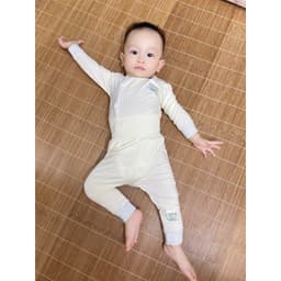 BD11 - Bộ quần áo sơ sinh dài tay cạp cao cho bé từ 3-8.5kg, chất liệu petit mềm mịn co giãn 4 chiều 2