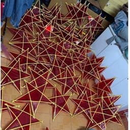 combo 2 Khung đèn ông sao trơn, nhuộm đỏ, đèn ông sao nan tre.. . 4