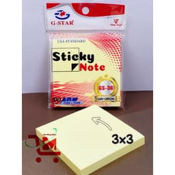 [ 1 Tá ] 12 Xấp Giấy Ghi Chú (Giấy Note)  3X4 Màu Vàng G-STAR GS-36 (1 Xấp 100 Tờ), Ghi Chú Nội Dung Ghi Nhớ 3