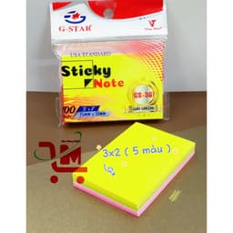[ 1 Tá ] 12 Xấp Giấy Ghi Chú (Giấy Note)  3X4 Màu Vàng G-STAR GS-36 (1 Xấp 100 Tờ), Ghi Chú Nội Dung Ghi Nhớ 6