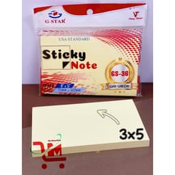 [ 1 Tá ] 12 Xấp Giấy Ghi Chú (Giấy Note)  3X4 Màu Vàng G-STAR GS-36 (1 Xấp 100 Tờ), Ghi Chú Nội Dung Ghi Nhớ 5